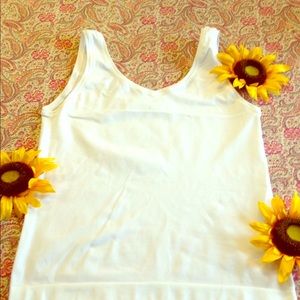 White House Black Market White Tank Top